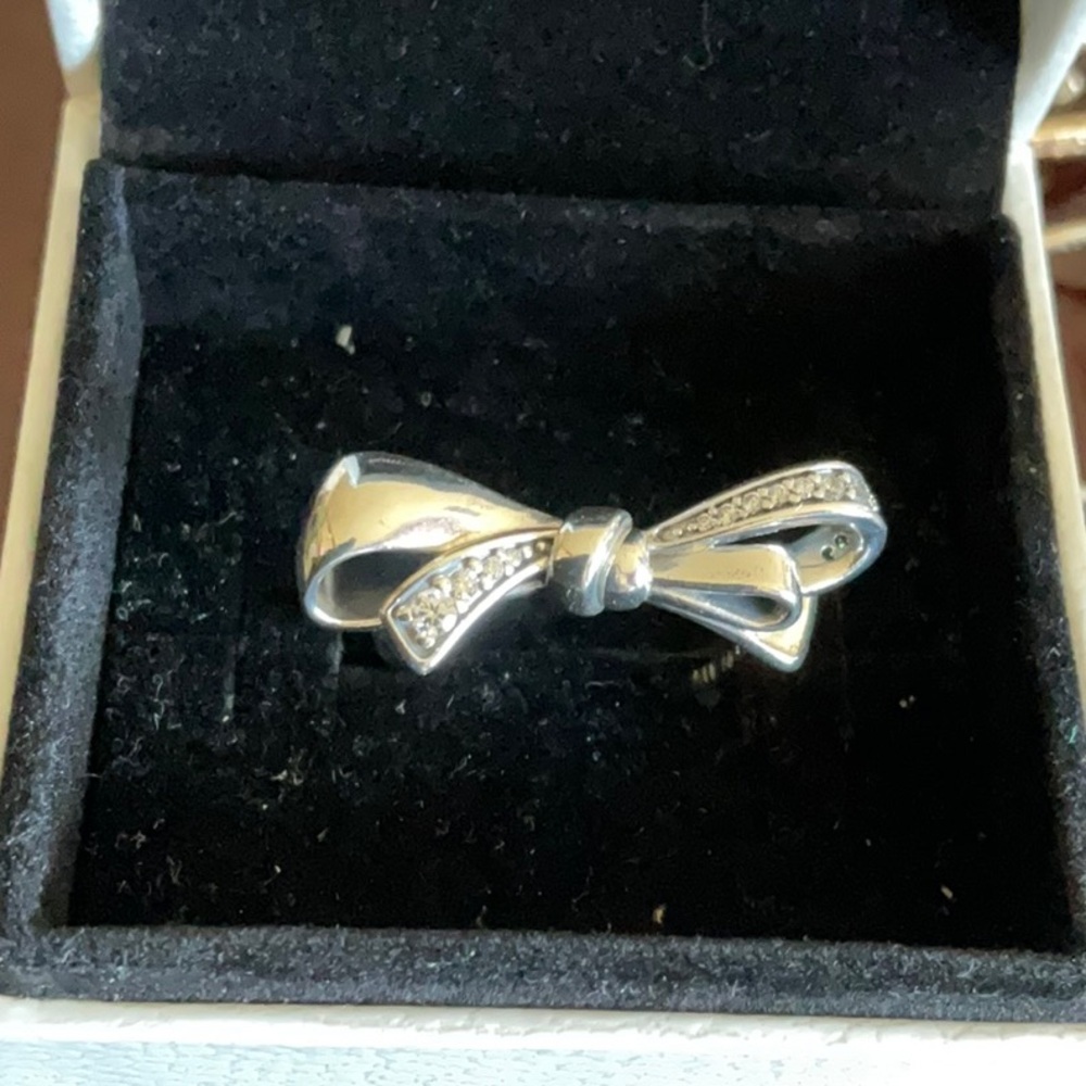 Pandora Silver Bow Ring